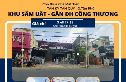 Cho thuê nhà mặt tiền Tân Kỳ Tân Quý 162m2, 40Triệu - NGANG gần 10M